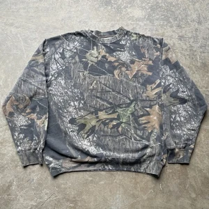 FieldStaff Mossy Oak tarnfarbenes Sweatshirt mit Rundhalsausschnitt Vintage Herren Medium Streetwear - Bild 1 von 6
