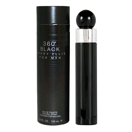 Perry Ellis 360 Negro por Perry Ellis, 3,4 OZ Eau De Toilette Spray para Hombres Foto 1 de 1