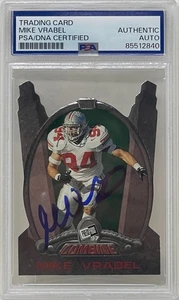 Carta Mike Vrabel firmata 1997 Press Pass OSU Rookie Patriots Steelers #28 PSA/DNA - Foto 1 di 2