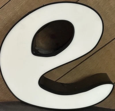 Vintage 3D Rustic Marquee Light Sign Letter e Decor Reclaimed Metal & Plastic - Image 1 of 3