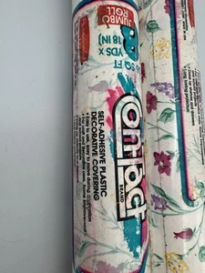 2/Rolls Vintage Rubbermaid Contact Paper Self Adhesive Floral 1991 - Picture 1 of 7