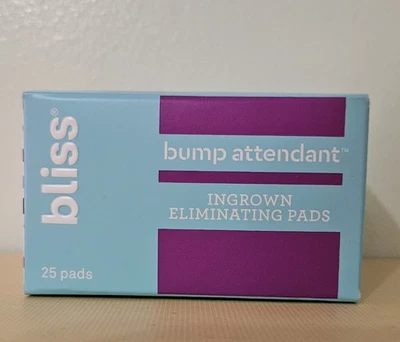 BLISS Bump Attendant Ingrown Eliminating Pads 25 Pieces Pads Cruelty- Free, NEW - Image 1 of 4