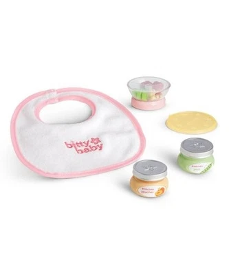 American Girl Bitty Baby Mealtime Set (Bib/Peas/ Peaches 2013 RETIRED NEW in Box - Image 1 of 4