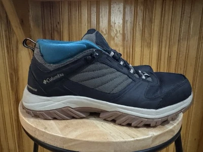 Columbia Terrebonne 2 Omni-Tech Lace Up Gray Blue Hiking Shoes Women's Size 8.5 - Image 1 of 4