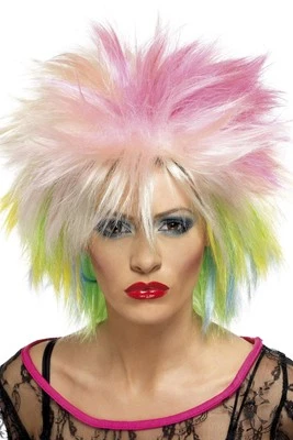 Smiffys 80s Attitude Wig, Multi-Coloured - Immagine 1 di 3