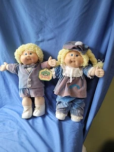 1984 Xavier Roberts Lemon First Tooth Twins Blue Eyes Cabbage Patch Kids - Picture 1 of 23