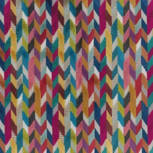Osborne & Little Chevron Cut Velvet Fabric- Felicia / Multi 2.50 yds F7420-03 - Picture 1 of 1