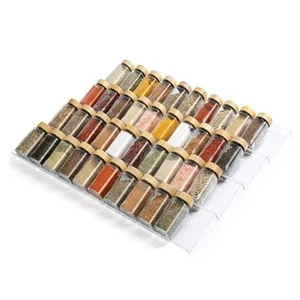 Spice Drawer Organizer 8 Tier, Acrylic Seasoning Organizer Small Clear 8 Pack - Picture 1 of 8