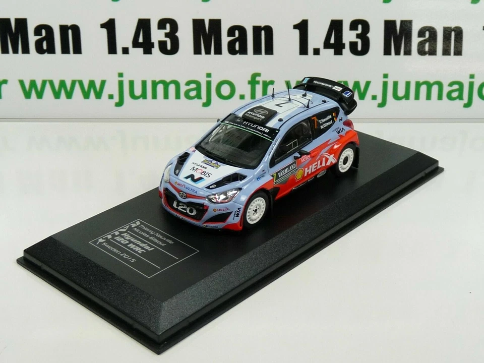 RD7 voiture 1/43 IXO Direkt Rallye : HYUNDAI I20 WRC Suède 2015 T.NEUVILLE - Immagine 1 di 1
