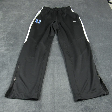 Duke Blue Devils Pants Mens Medium Black Blue Sweatpant Jogger Dri Fit Nike NCAA Cover