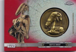 2019 Topps Star Wars Chrome Relic Commemorative Medallion Red Battle Droid 5/5 - Bild 1 von 2