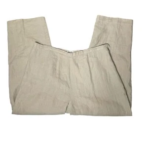 John Paul Richard Outfit Petite 100% Pure Linen Tan Pants Women's Size 10P - Picture 1 of 9