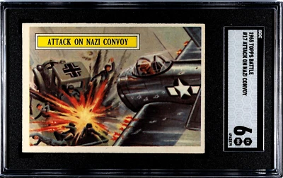 1965 Topps Battle  # 17 Attack on Convoy SGC 6 - Image 1 of 2