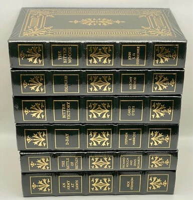 Easton Press TURNING POINTS OF WORLD WAR II D-Day Stalingrad Battle Britain RARE Foto 1 de 4