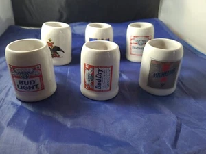 6 tazas de vidrio de cerámica Budweiser - Imagen 1 de 10