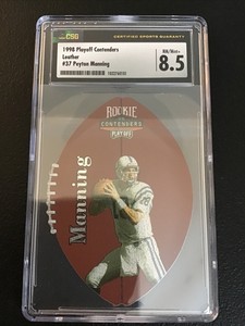 1998 Playoff Contenders Peyton Manning Leather Rookie CSG-8.5 NM-MT+