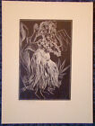 African American EARL MARSHAWN WASHINGTON Woodblock Art Print HAWAII TIKI HULA
