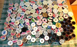 HUGE MIXED LOT 128 SMALL SPOOLS SEWING THREAD MANY COLORS LILY TALON SIGNATURE - Picture 1 of 6