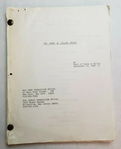 PENN & TELLER GET KILLED / Penn Jillette & Teller 1987 Screenplay PLAYING PRANKS - Picture 1 of 12