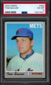 PSA 6 - 1970 Topps #300 Tom Seaver Mets Nueva York Cortacésped - Imagen 1 de 4