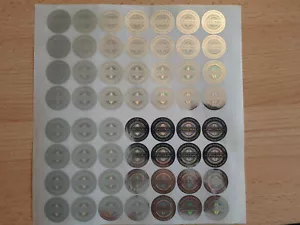 63 Stück Hologramm Siegel Aufkleber Garantiesiegel Original 20 mm Sticker - Bild 1 von 3