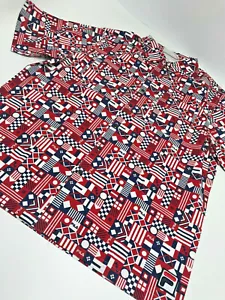 Men's Fila Navy | Red | White All Over Button Down Shirt - Picture 1 of 2