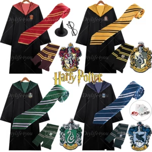 Harry Potter Costume Hermione Gryffindor Robe Cloak Tie Magic Wand Scarf Cosplay - Picture 1 of 47