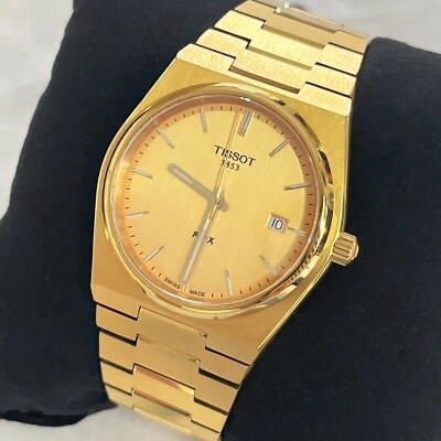 Reloj para hombre Tissot PRX T137.410.33.021.00 esfera champán acero inoxidable 40 mm Foto 1 de 4