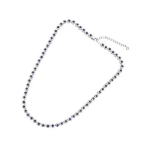 COLLANA OTTAVIANI Da Donna Argentata In OTTONE Placcato Con Zirconi Blu 500765C - Foto 1 di 5