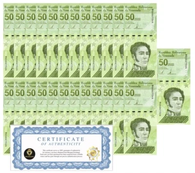Venezuela 50 Digitales 2021 Cantidad 25 UNC 50 millones Bolívar Soberano Nuevo USA Foto 1 de 4