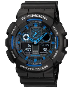 CASIO G-SHOCK GA-100-1A2ER OROLOGIO UOMO RESINA DIGITALE BLU 51mm SOTTOCOSTO - Foto 1 di 4
