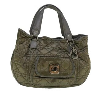 Christian Dior Canage Hand Bag Nylon Gray Auth bs9378 - Picture 1 of 23