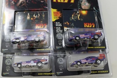 Johnny Lightning KISS Funny Cars Carrocerías Púrpura todos los 4: Gene Paul Ace Peter Sin usar, en paquete Foto 1 de 4
