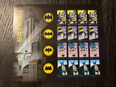 BATMAN  STAMP SHEET -- USA #4928-#4931 FOREVER 2014 75TH ANNIVERSARY - Image 1 of 3