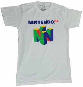 New Nintendo Classic N64 Logo Vintage Mens Retro T-Shirt (White) - Picture 1 of 1