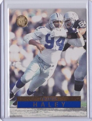 1996 FLEER ULTRA FOOTBALL #37 CHARLES HALEY DALLAS COWBOYS HOF ID10 - Image 1 of 2