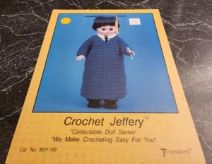 CY11 TD CREATIONS 1989, CROCHET JEFFERY PATTERN LEAFLET - FITS 13" CRAFT DOLL - Picture 1 of 2