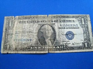 1935B $1 CERTIFICATO ARGENTO - ERRORE DI SOVRASTAMPA (skupm48) - Foto 1 di 2