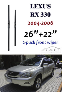 For Lexus RX330 2004-2006 26"+22" Front Windshield Wiper Blade 2 Pack