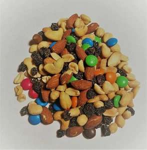 Bulk Mountain TRAIL MIX ~ Peanuts, M&Ms candy, Almonds, Raisins, Cachews 1-8Lbs - Picture 1 of 2