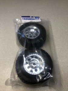 Team Associated Sc10 Front Tire/wheel Chrome Asc9870 (2) - Picture 1 of 2