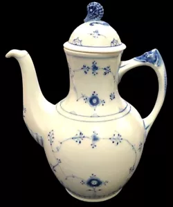 Bing & Grondahl Blue Copenhagen Kaffeekanne mit Seepferdchen Endstück #413 Denmark Vintage - Bild 1 von 12