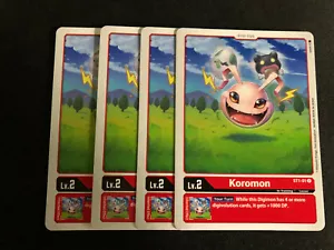 Digimon TCG - Non Comune - Koromon - ST1-01U - Playset Carte Rosse! - Foto 1 di 1
