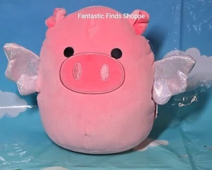 Squishmallows Cincy the Pink Flying Pig 8" NWT Kings Island Check-In Series - Picture 1 of 2