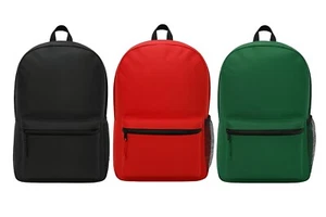 Unisex Rucksack unifarben Sportrucksack für Meer Schule Trekking Gym - Bild 1 von 10