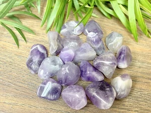 1/2 lb Amethyst Tumbled Stones Chevron Crystal Therapy Gemstone Specimen Reiki - Picture 1 of 8