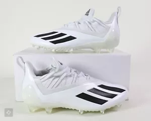 Adidas Adizero 21 White Black Athletic Football Cleats Size 8.5-9.5 (FY8269) - Picture 1 of 7