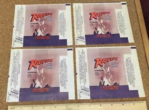 LOTE DE ENVOLTURAS DE CERA DE TARJETAS COLECCIONABLES SCANLENS DE COLECCIÓN 1981 SCANLENS RAIDERS OF THE LOST ARK ¡En muy buen estado! - Imagen 1 de 3