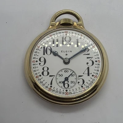 Elgin B.W.Raymond 16 Size 23 jewels Gold Filled Railroad Pocket Watch Runs Good - Image 1 of 4