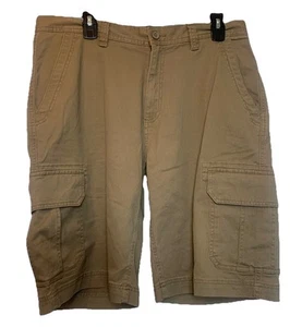 Sun River Cargo Shorts Men 34 Khaki Classic Fit 6 Pockets Cotton Board Walking - Picture 1 of 5